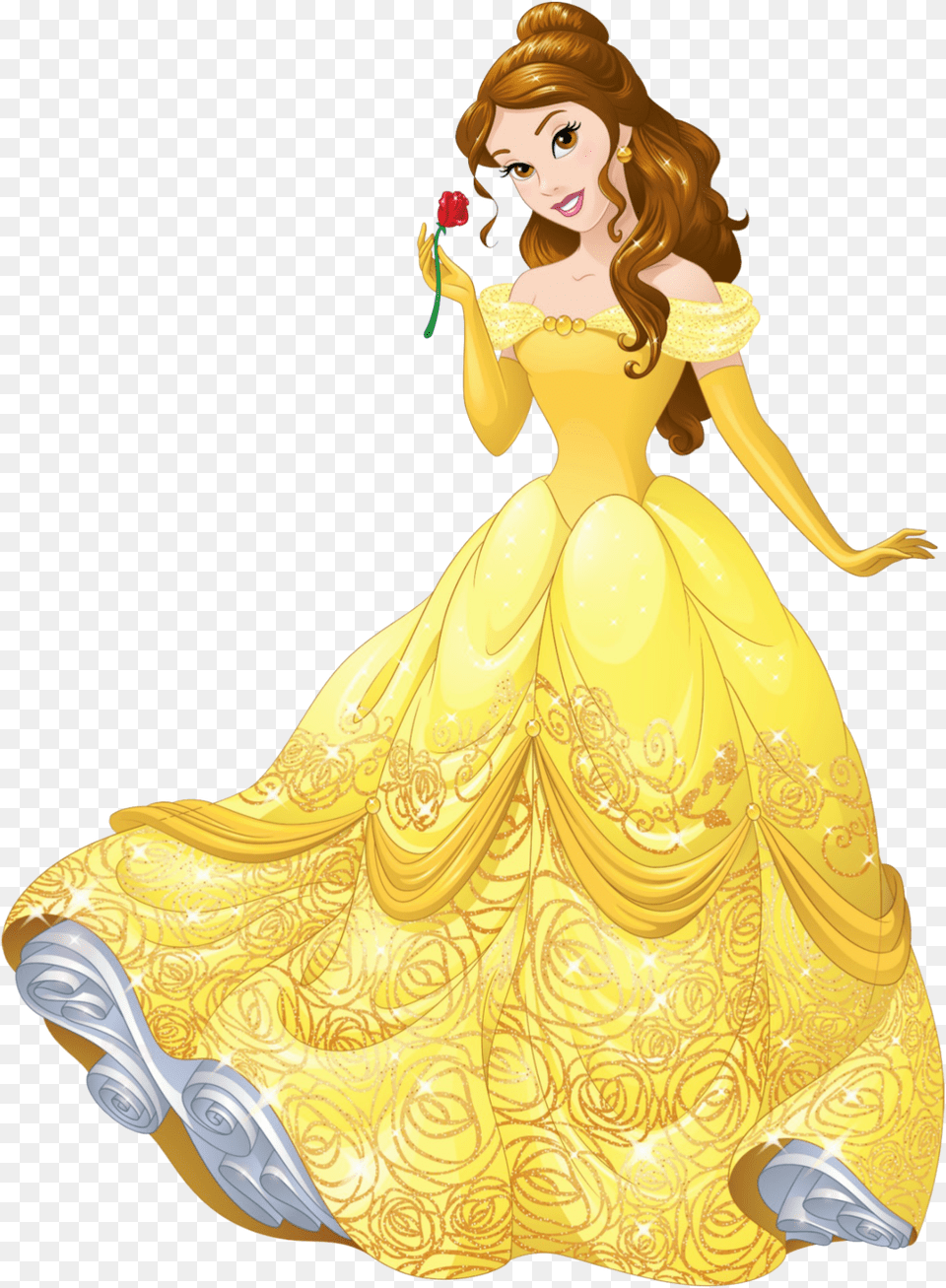 Disney Princess Belle, Figurine, Clothing, Dress, Wedding Png