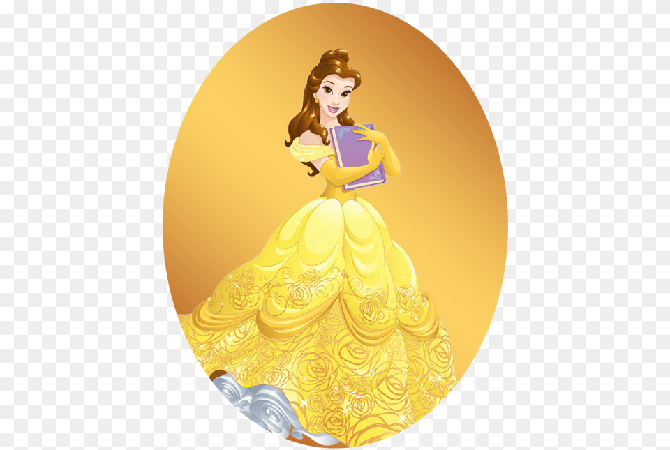 Disney Princess Belle Book, Photography, Dress, Clothing, Gold Png