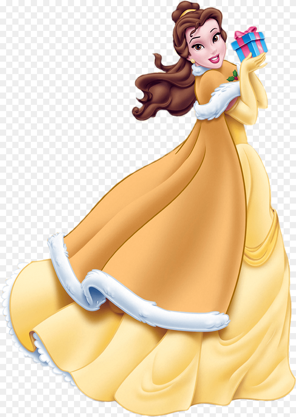 Disney Princess Belle Christmas Disney Princess Christmas Belle, Figurine, Adult, Female, Person Png