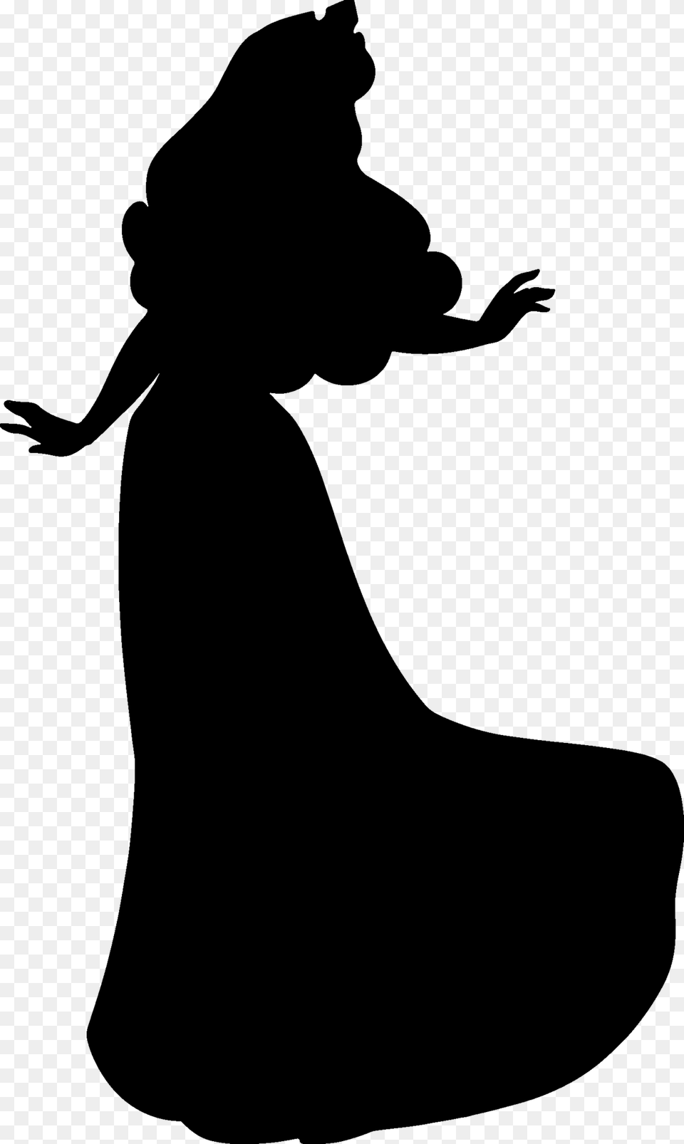 Disney Princess Belle Silhouette At Getdrawings Disney Princess Silhouette, Gray Free Transparent Png
