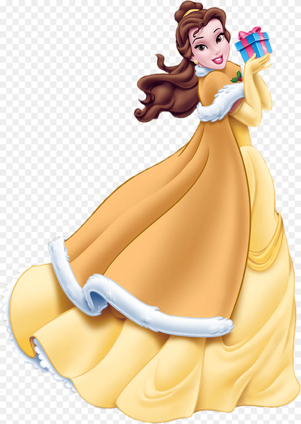 Disney Princess Christmas Belle, Figurine, Person, Adult, Female Free Transparent Png