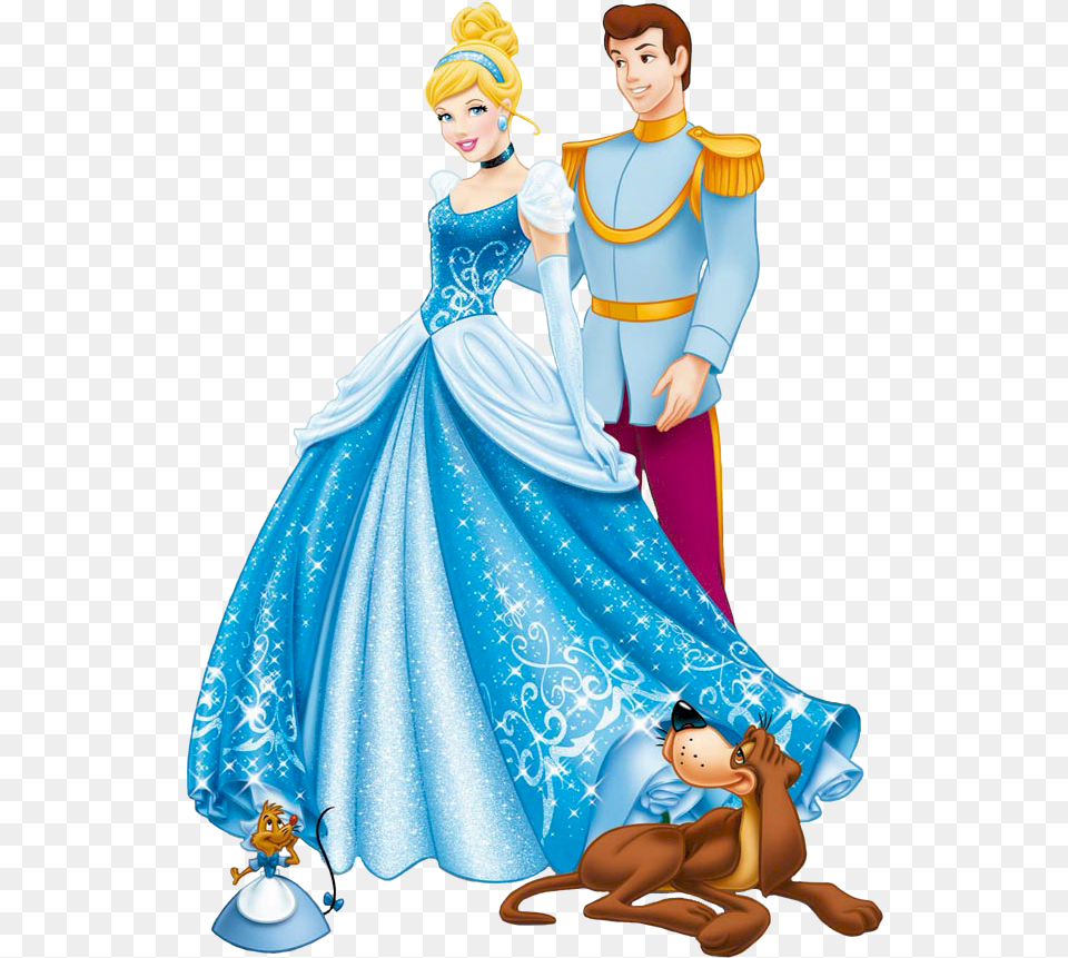 Disney Princess Cinderella And Prince Clothing, Dress, Person, Costume Free Png Download