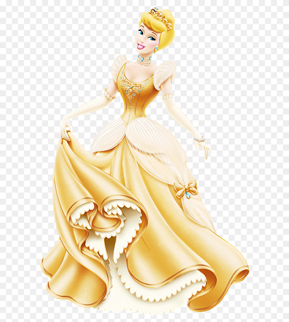Disney Princess Cinderella Transparent Golden Disney Princess, Figurine, Adult, Female, Person Free Png