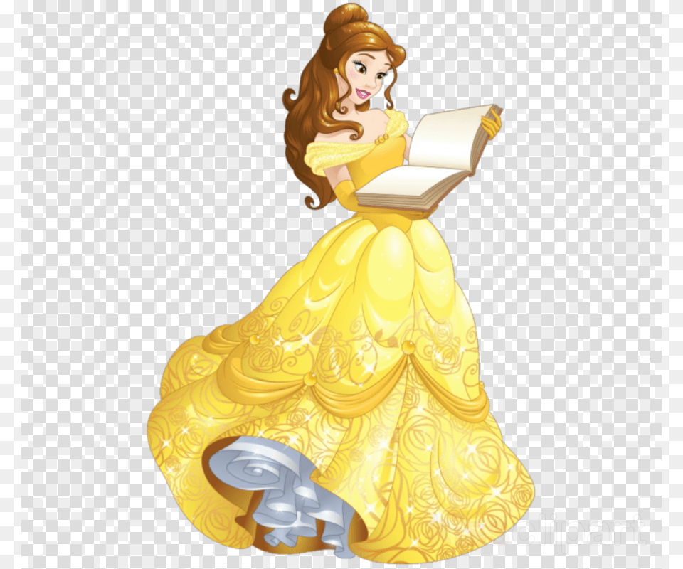 Disney Princess Clipart Belle Princess Aurora Rapunzel Belle With Mrs Potts, Clothing, Dress, Adult, Wedding Free Transparent Png