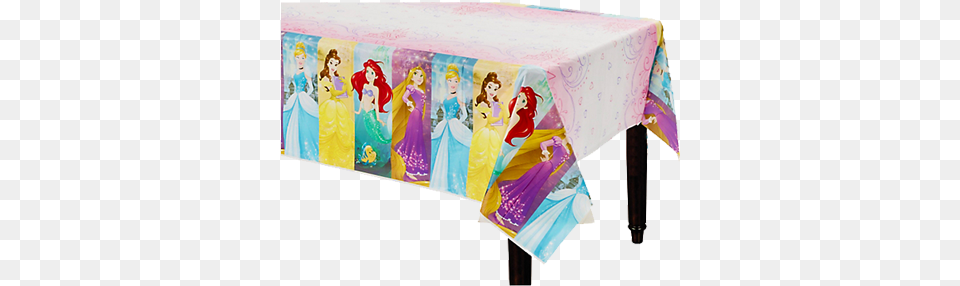 Disney Princess Dream Big Plastic Table Cloth Disney Princess Table Cover Birthday Party Supplies, Tablecloth, Adult, Bride, Female Free Transparent Png