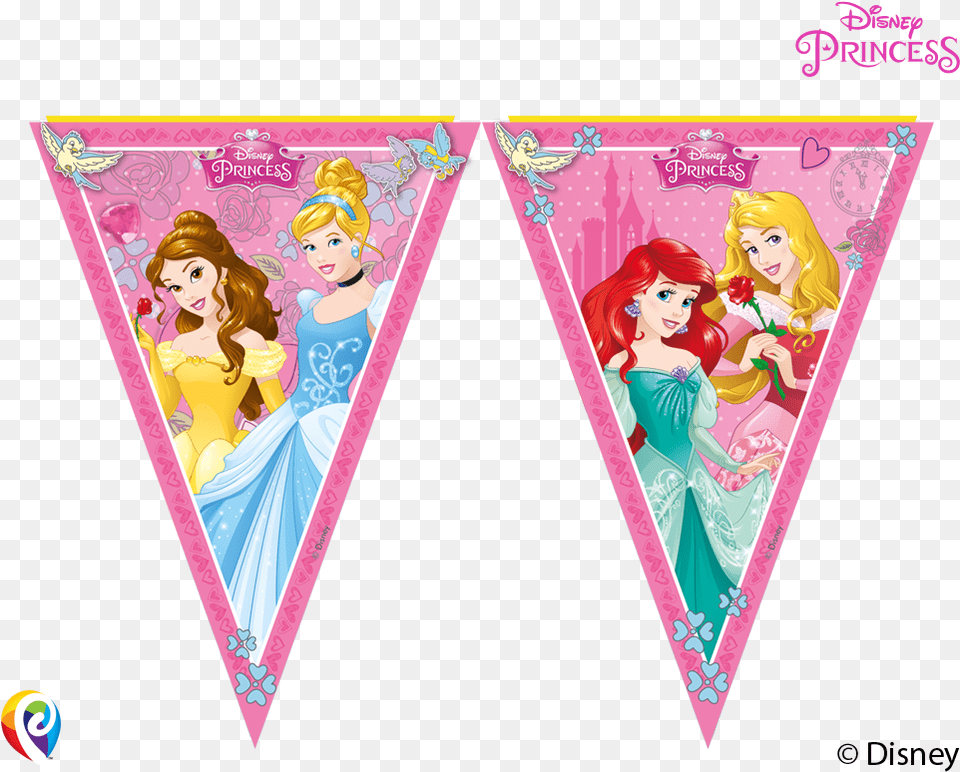 Disney Princess Dreaming Disney Princess Pennant Bunting Banner, Adult, Female, Person, Triangle Free Png
