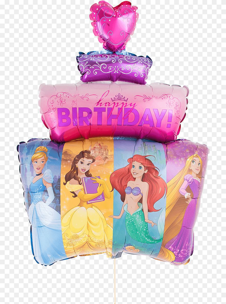 Disney Princess Happy Birthday Disney Princess Happy Birthday Cake Balloon Giant, Adult, Person, Woman, Female Free Png