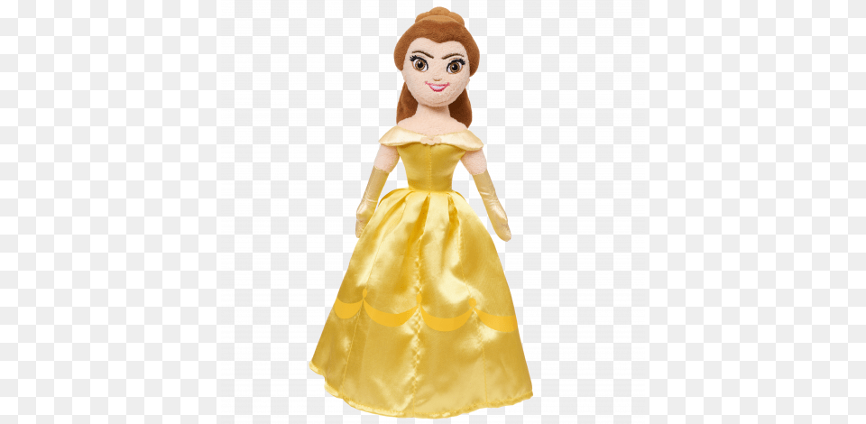 Disney Princess Plush Doll Belle Disney Princess Plush, Toy, Clothing, Dress, Formal Wear Free Transparent Png