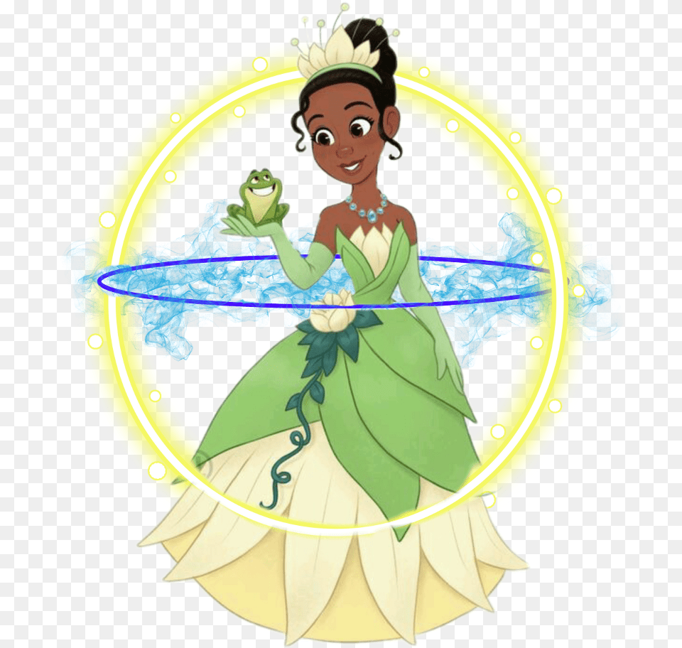 Disney Princess Tiana Green Circle Tiana, Adult, Wedding, Person, Woman Free Png