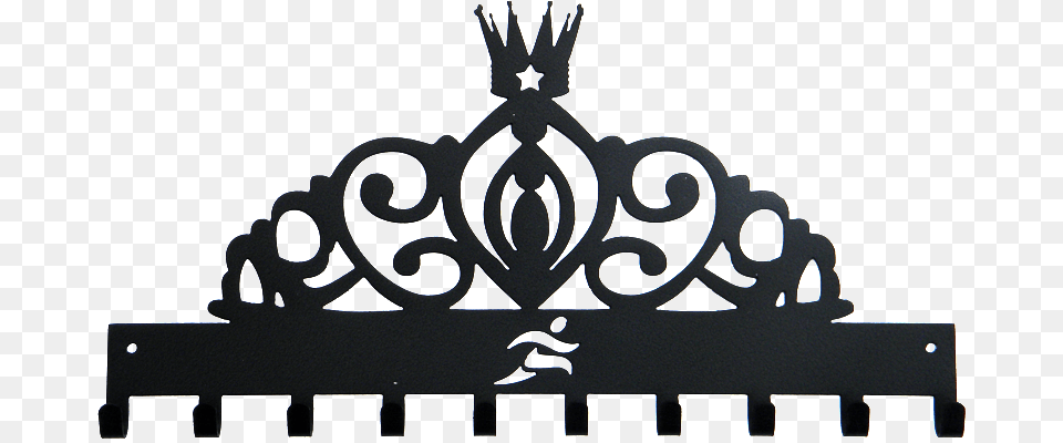 Disney Princess Tiara Runner Black Sparkle 10 Hook Queen Crowns Black And White, Accessories, Jewelry Png