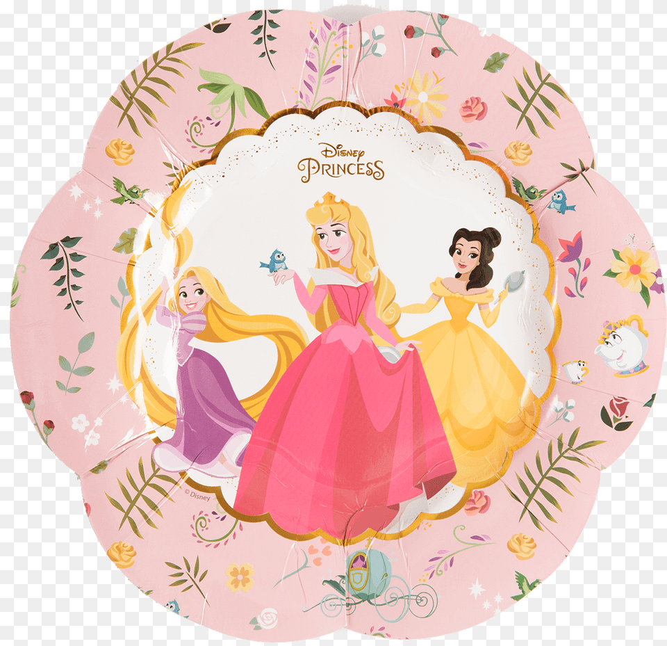 Disney Princess True Shapes Paper Plates Assiette Princesse Disney, Meal, Food, Adult, Pottery Free Png Download