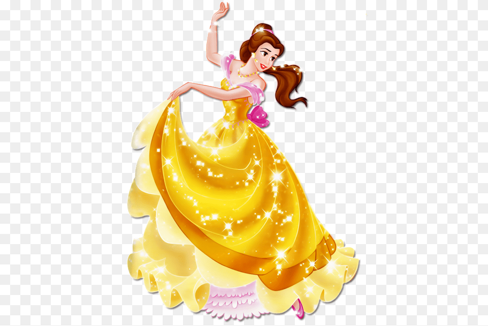 Disney Princesses Clipart Psd Belle Princess Clipart, Person, Leisure Activities, Dancing, Dress Free Transparent Png