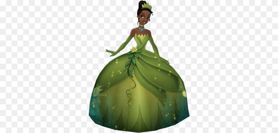 Disney Princesses Princess Tiana Clipart, Clothing, Dress, Formal Wear, Fashion Png Image
