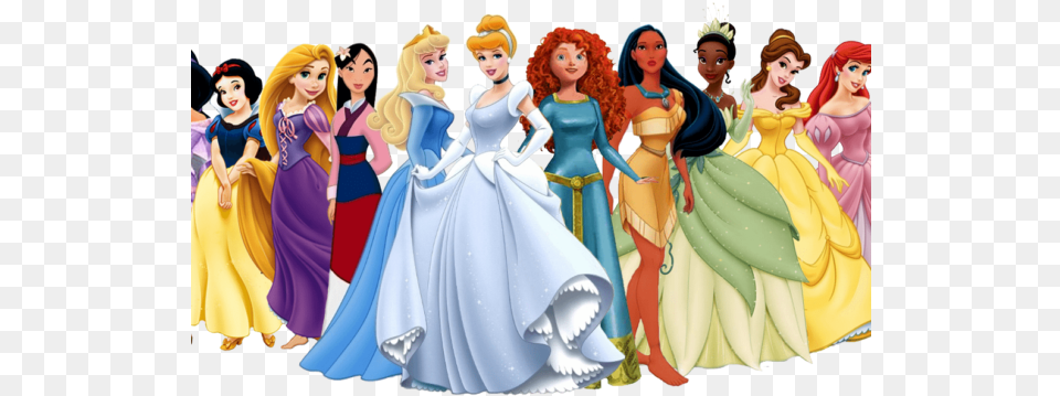 Disney Princesses Transparent All The Disney Princesses Together, Figurine, Adult, Person, Female Png Image