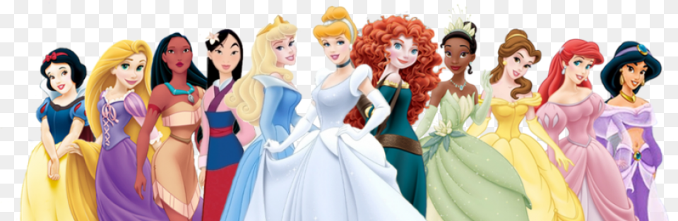 Disney Princesses Transparent Background, Publication, Book, Comics, Woman Free Png Download