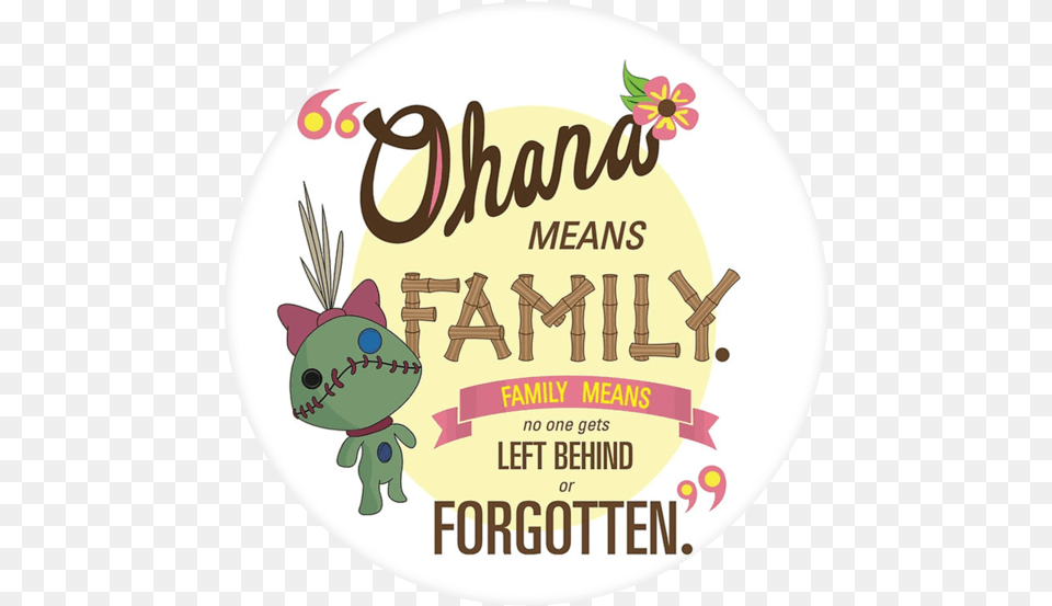 Disney Quote Pop Grip Lilo And Stitch Ohana, Advertisement, Poster, Logo Free Transparent Png