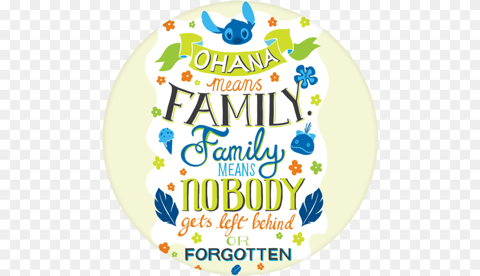 Disney Quote Pop Grip Lilo Y Stitch Ohana, Advertisement, Poster, People, Person Png Image