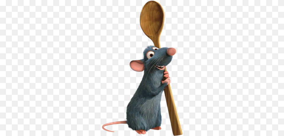 Disney Ratatouille Remy Ratatouille With Chef Hat, Cutlery, Spoon, Animal, Bird Free Png