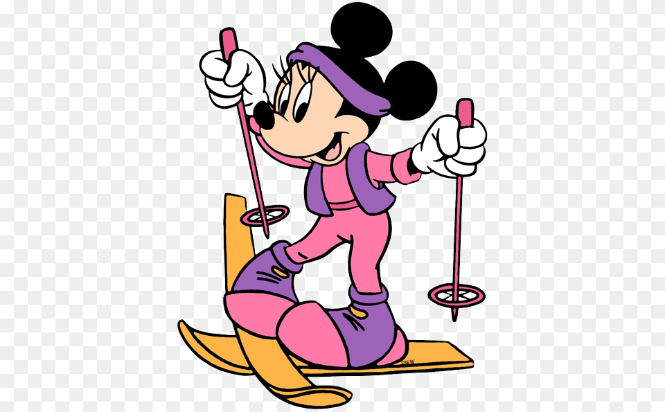 Disney Skiing Clip Art Disney Clip Art Galore Skiing Mickey Mouse, Cartoon, Cleaning, Person, Baby Free Transparent Png