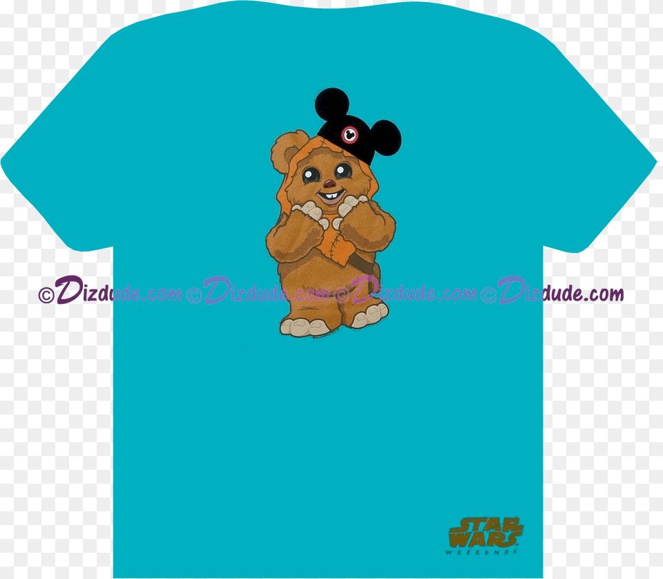 Disney Star Wars Weekends 2013 Ewok With Mickey Ears Cartoon, Clothing, T-shirt, Animal, Bear Free Png Download