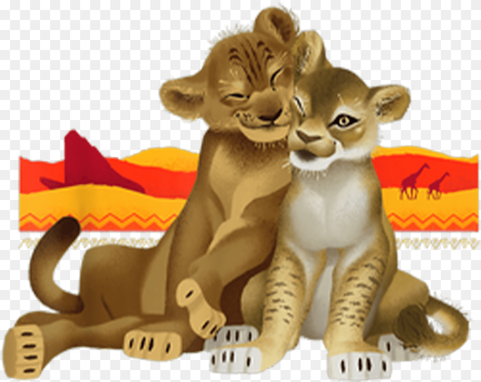 Disney The Lion King Young Simba Nala Shirt Lion King Balloons, Animal, Mammal, Wildlife, Cat Free Png