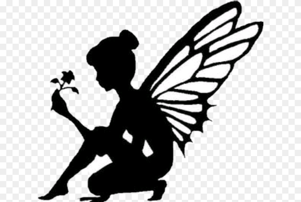 Disney Tinkerbell Silhoutte Fairy Silhouette Printables, Baby, Person, Head Free Transparent Png