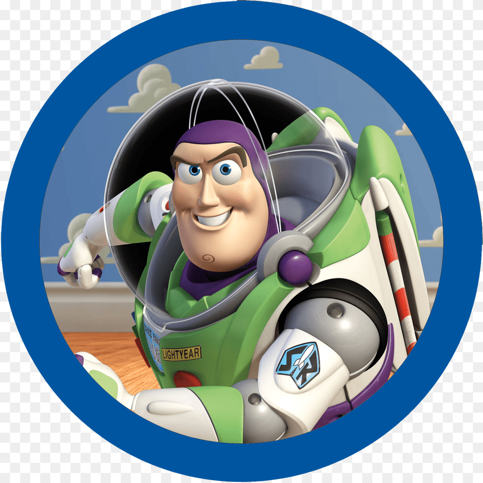 Disney Toy Story Round Sticker Labels For Bag Lollipop Buzz Lightyear Side View, Baby, Face, Head, Person Free Transparent Png