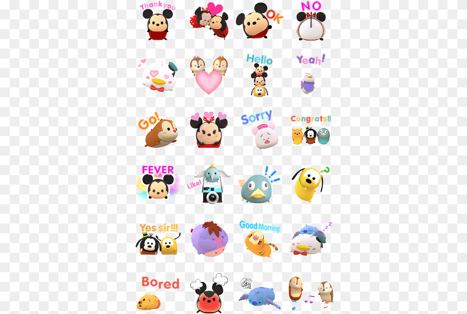 Disney Tsumtsum Animated Stickers Disney Tsum Tsum Sticker, Plush, Toy, Person Png