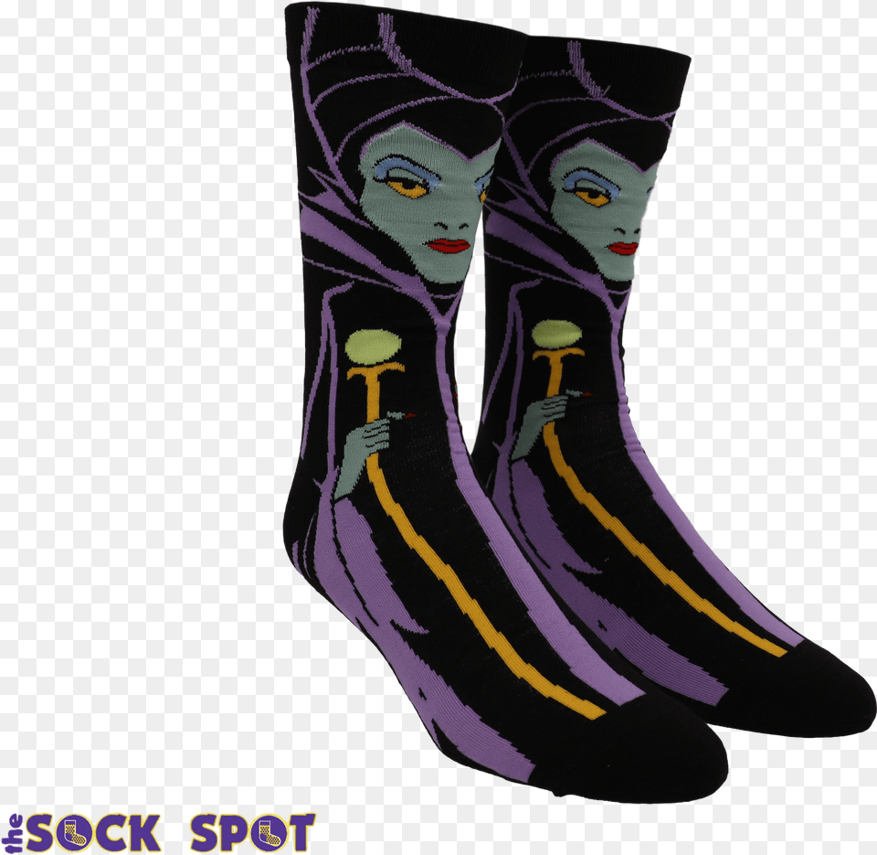 Disney Villain Maleficent 360 Socks Disney Villains Socks, Person, Face, Head Png