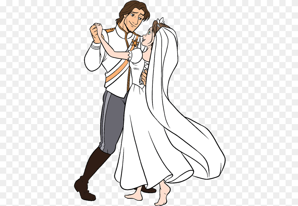 Disney Wedding Clipart Group Rapunzel And Flynn, Book, Publication, Comics, Adult Free Png Download