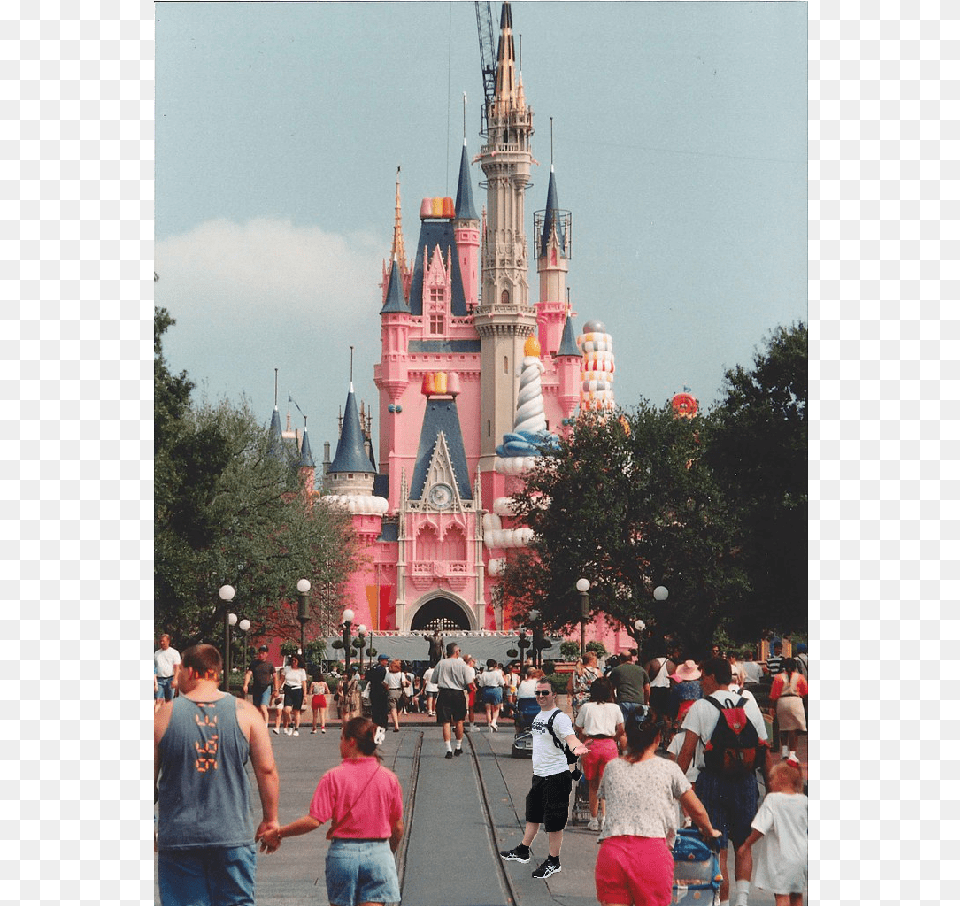 Disney World Cinderella Castle, Fun, Amusement Park, Theme Park, Person Png