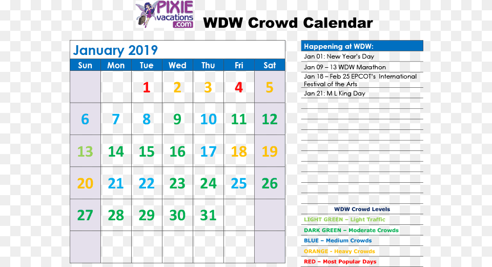 Disney World Historical Crowd Levels 2011 Calendar Printable, Text, Scoreboard, Person Free Png