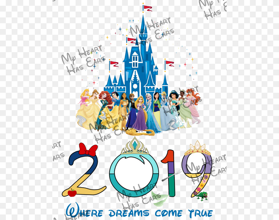 Disney World Vacation Castle With Princesses Instant Diy Disney Princess Castles, Publication, Book, Comics, Person Free Png Download