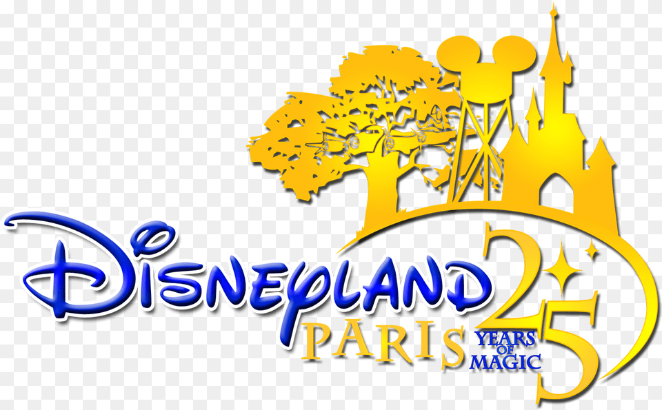 Disneyland Paris 25 Years Magic Logo Disneyland Paris Logo Font, Art, Graphics Free Transparent Png