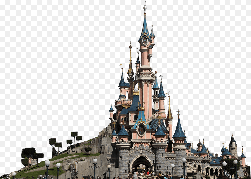 Disneyland Park Sleeping Beauty39s Castle, Architecture, Building, Clock Tower, Spire Png Image