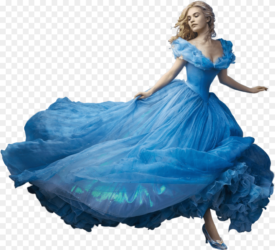 Disneys Cinderella Blue Off The Shoulder Low Back Cinderella Dress, Clothing, Fashion, Gown, Formal Wear Png