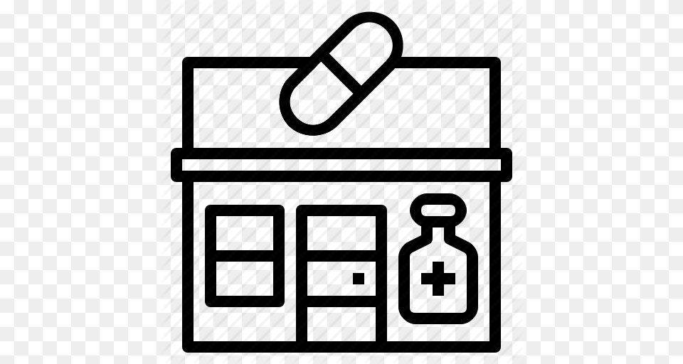 Dispensary Drugstore Medicine Pharmacy Shop Tablet Icon, Cabinet, Furniture, Architecture, Building Free Transparent Png