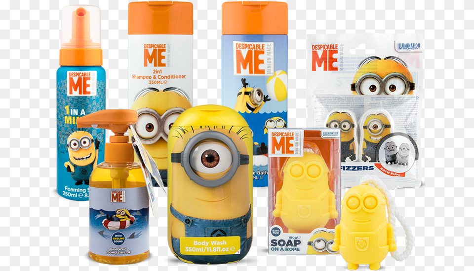 Dispicable Me Bubble Bath 400ml Amp 2in1 Shampoo, Toy, Tin Png