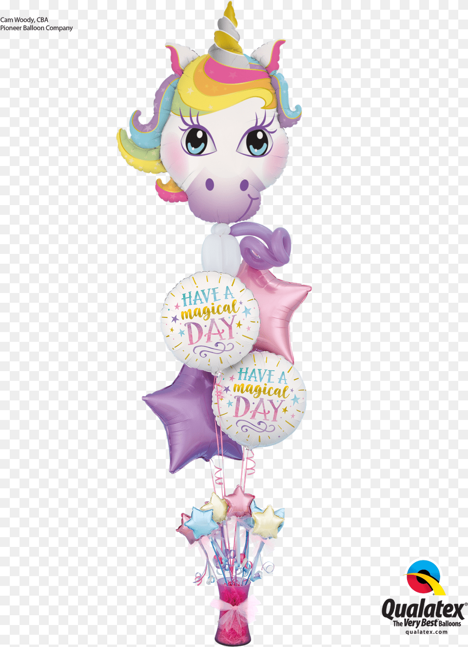 Display By Cam Woody Bouquets Balloons Unicorn Qualatex, People, Person, Balloon, Face Free Png