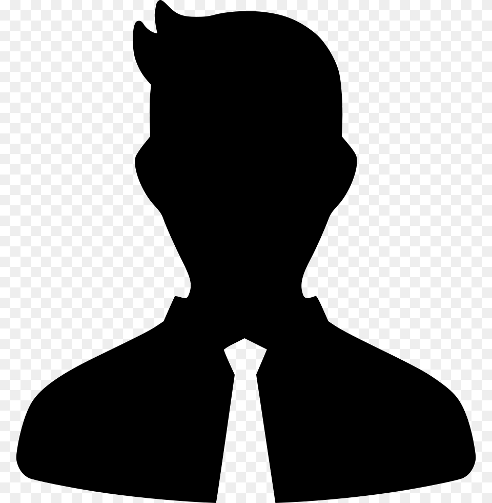 Display Contact Tie User Default Suit Comments Clipart Noun Project Men Head, Silhouette, Stencil, Adult, Male Free Png Download