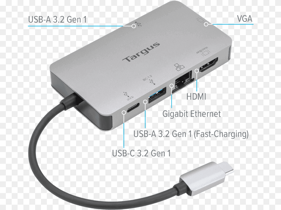 Displayport Alt Mode Usb C Single Video 4k Hdmivga Docking Targus Usb C Dp, Electronics, Hardware, Adapter, Hub Png