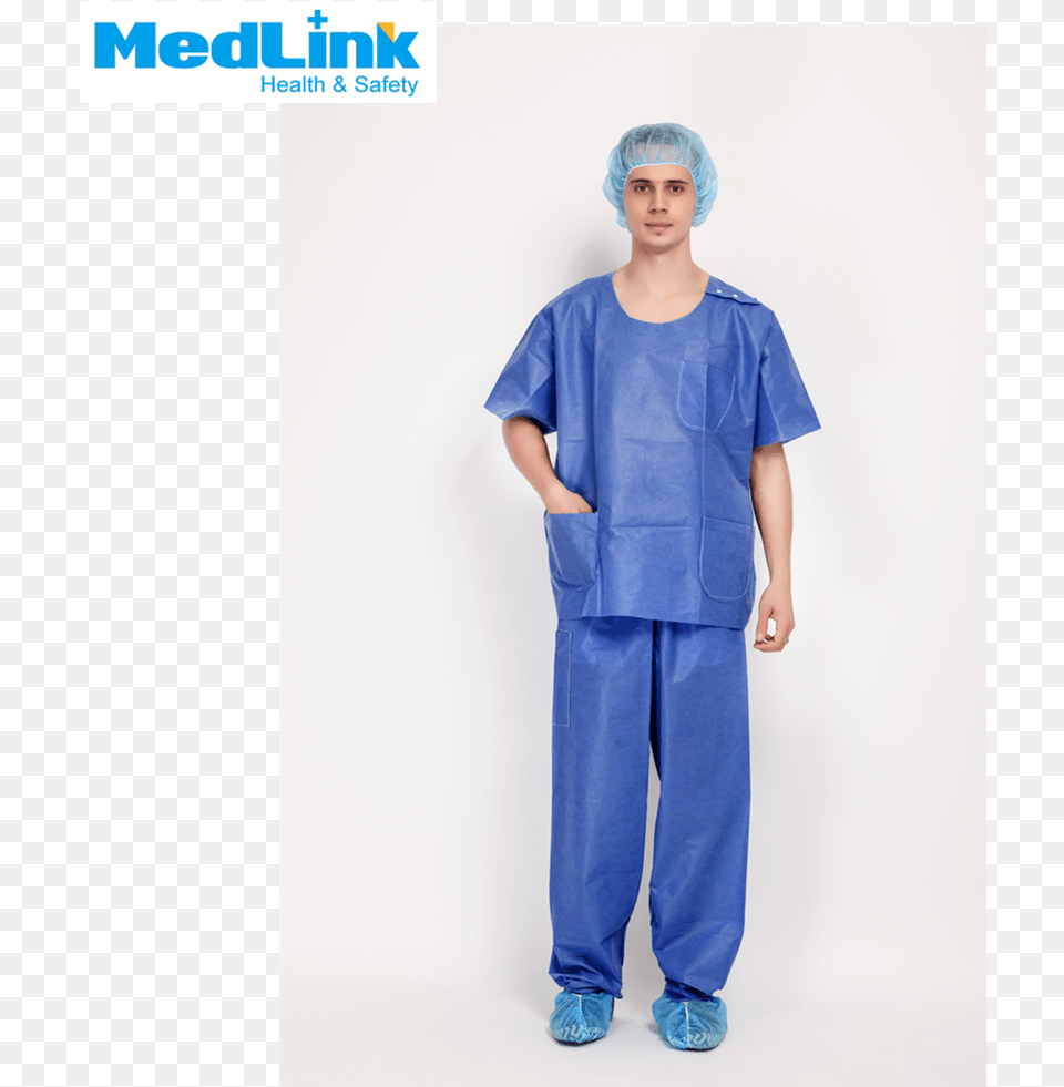 Disposable Uniforms Medical Nonwoven Scrubs Standing, Adult, Male, Man, Person Png Image