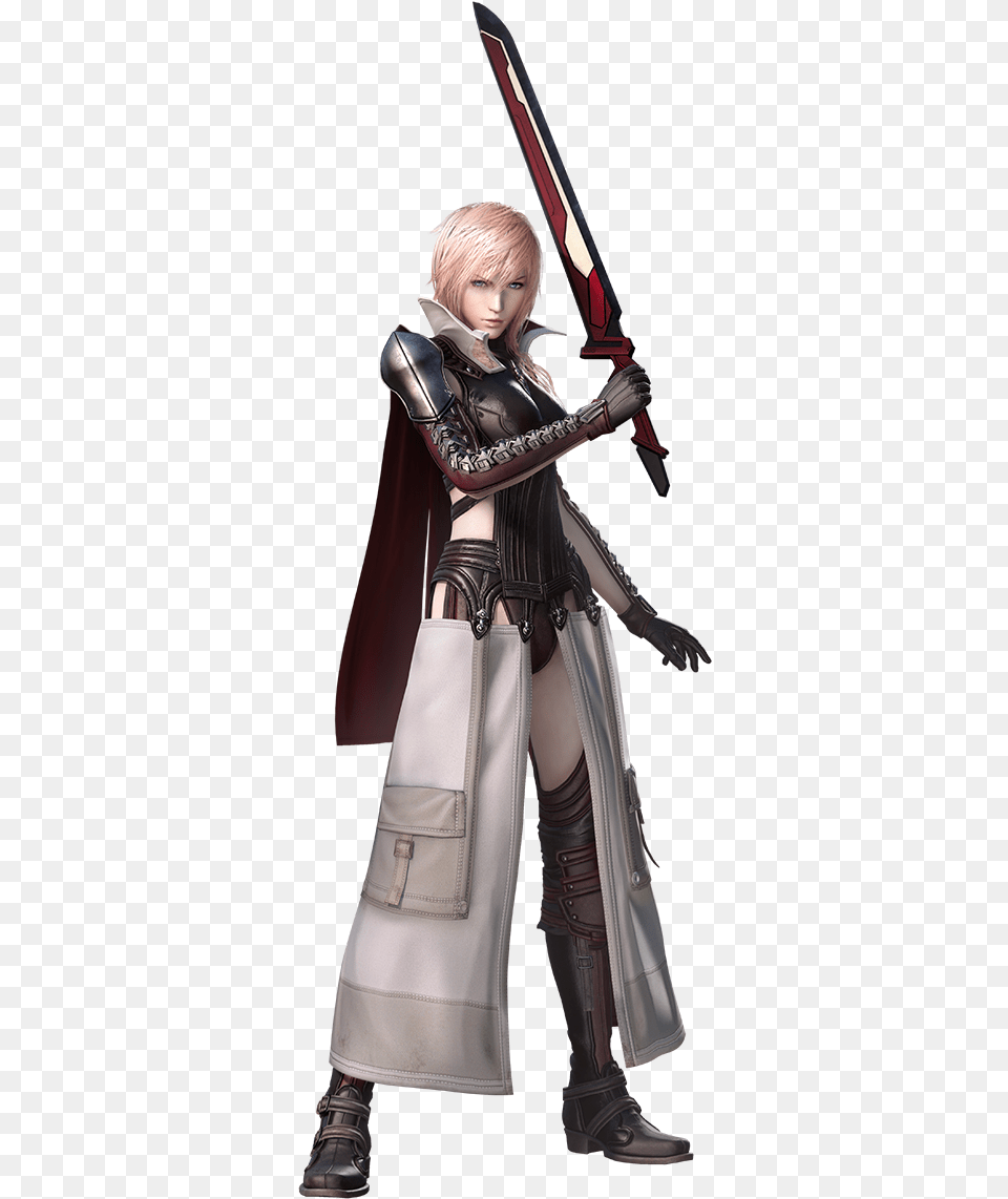Dissidia Final Fantasy Nt Lightning, Weapon, Sword, Adult, Person Png Image