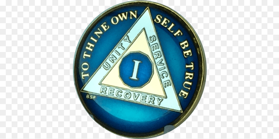 Distinctive Triangle Blue Solid, Badge, Logo, Symbol, Disk Free Transparent Png
