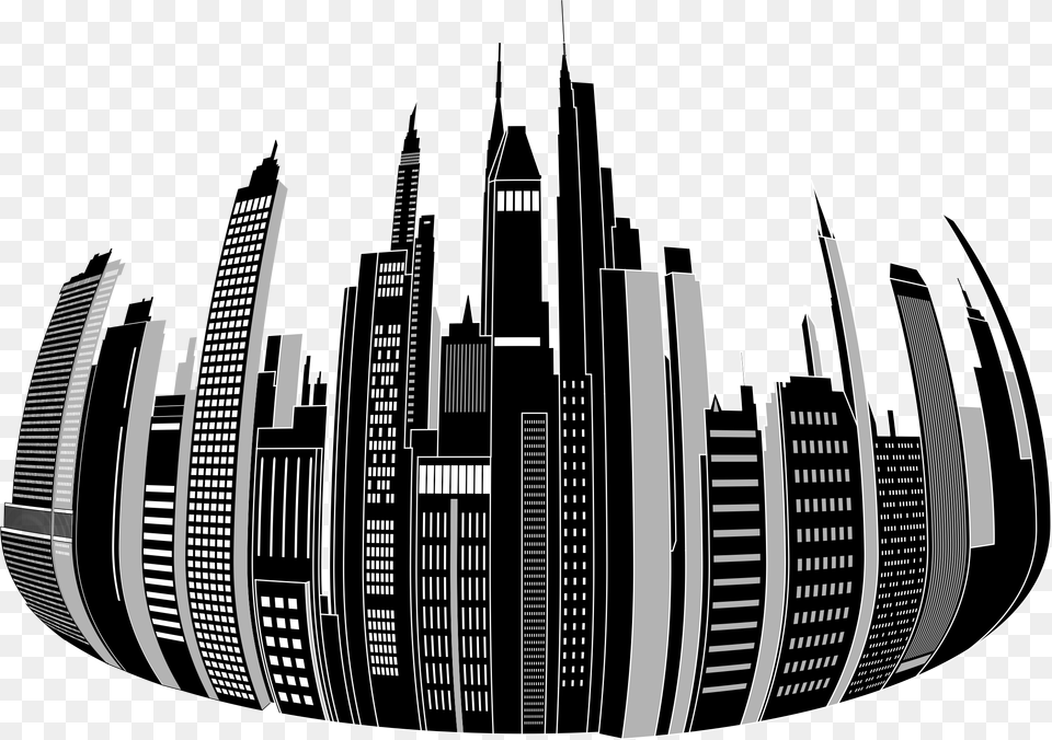 Distorted City Skyline Icons, Urban, Photography, Metropolis, High Rise Free Png Download