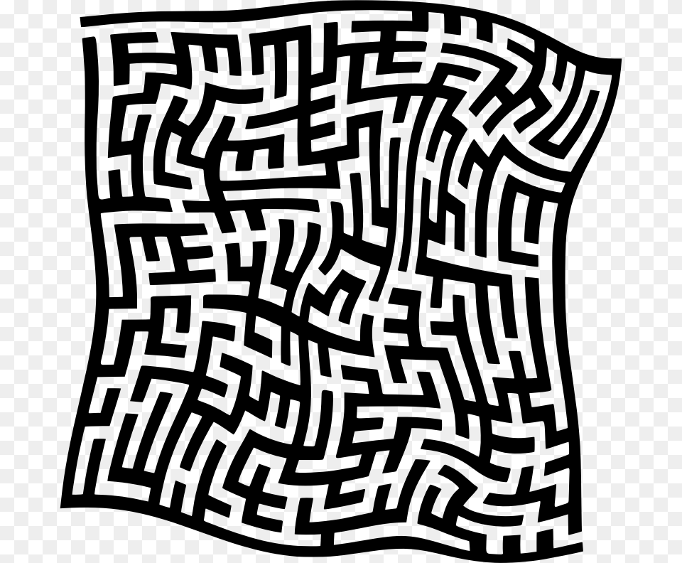 Distorted Maze, Gray Png
