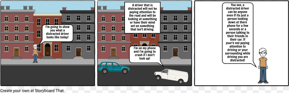 Distracted Driving City Car, Book, Comics, Neighborhood, Publication Free Png Download