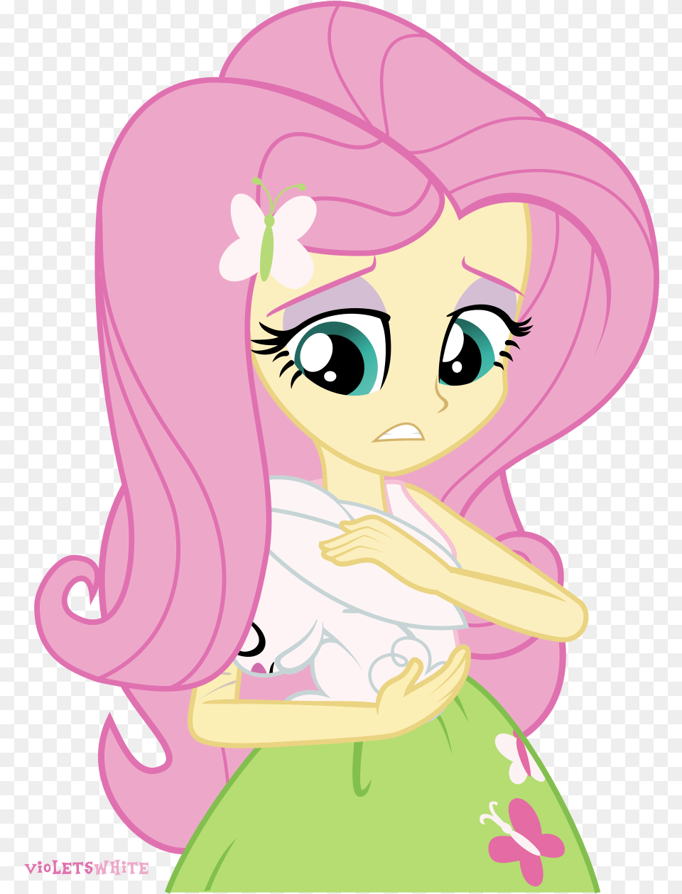 Distractions Mlp Eg Fluttershy, Book, Comics, Publication, Baby Free Png