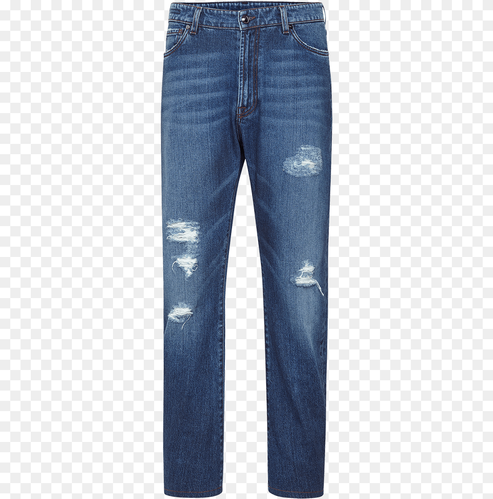 Distress Cotton Denim Trousers Jeans Image, Clothing, Pants Png
