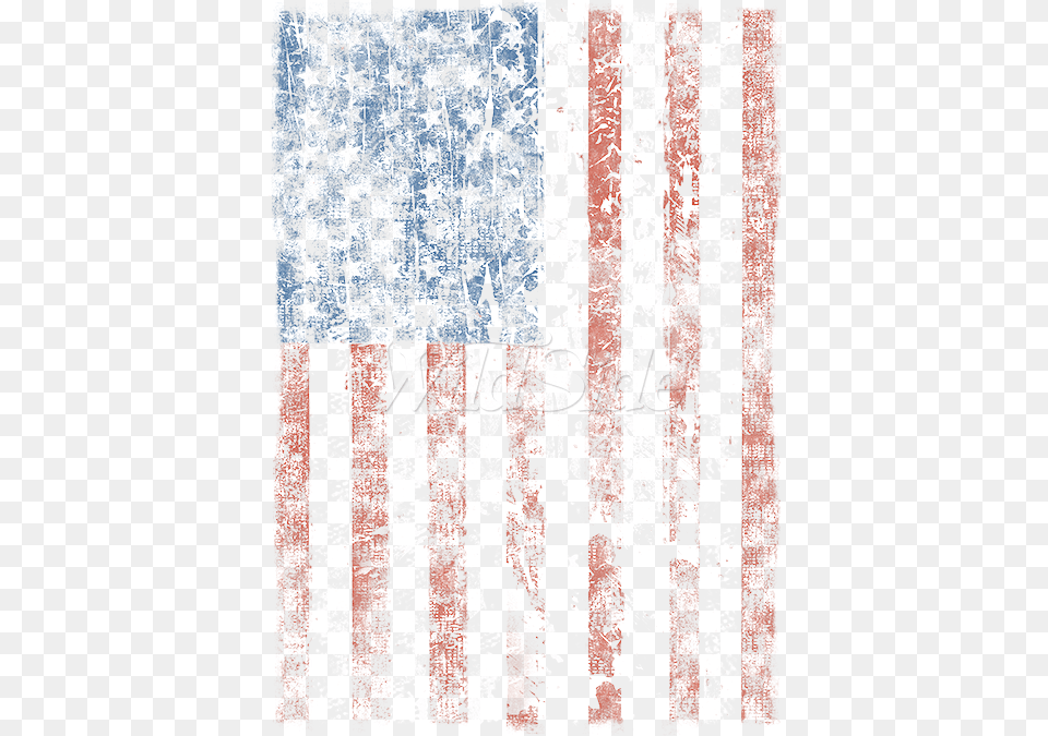 Distress Us Flag 48 Star Youth Handwriting, American Flag, Clothing, Coat Free Png Download